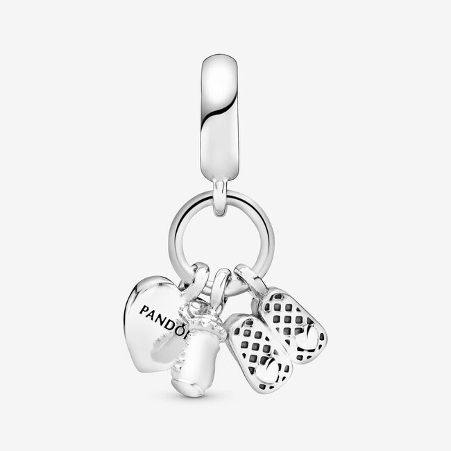 Pandora Pandora Bedel 798106CZ Zilver Schoentjes, Babyfles en Voetjes