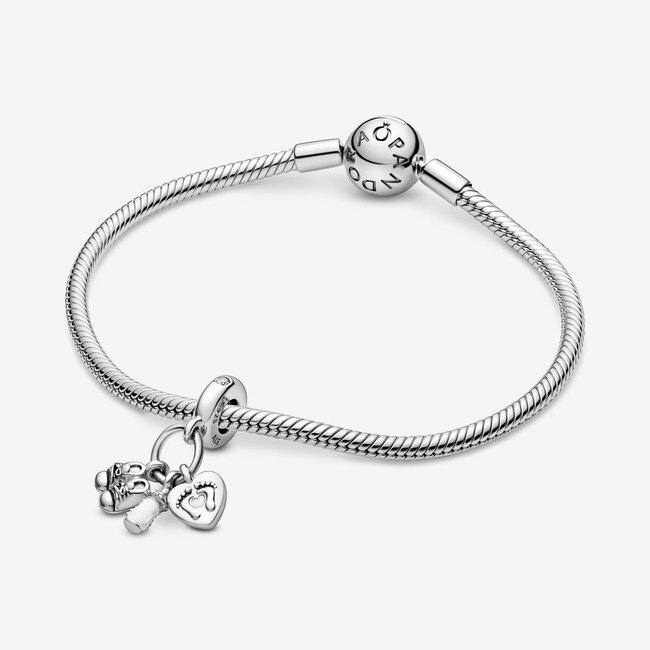 Pandora Pandora Bedel 798106CZ Zilver Schoentjes, Babyfles en Voetjes