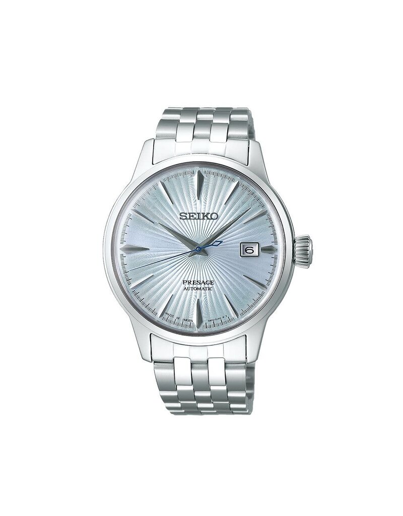 Seiko Seiko Horloge SRPE19J1 Presage Autmaat Staal met Licht Blauwe Wijzerplaat