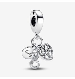 Pandora Pandora 792201C01 Bedel in 925 zilver infinity met hanger en zirkonia's