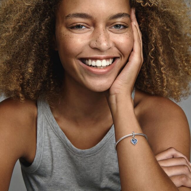 Pandora Pandora 792356C01 Bedel in 925 zilver vallende sterren met maanlicht blauwe kristallen, zirkonia's en blauwe enamel