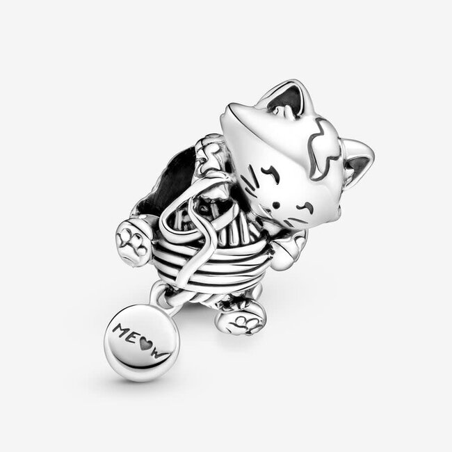 Pandora Pandora Bedel 799535C00  Zilver Kat met Bol Wol
