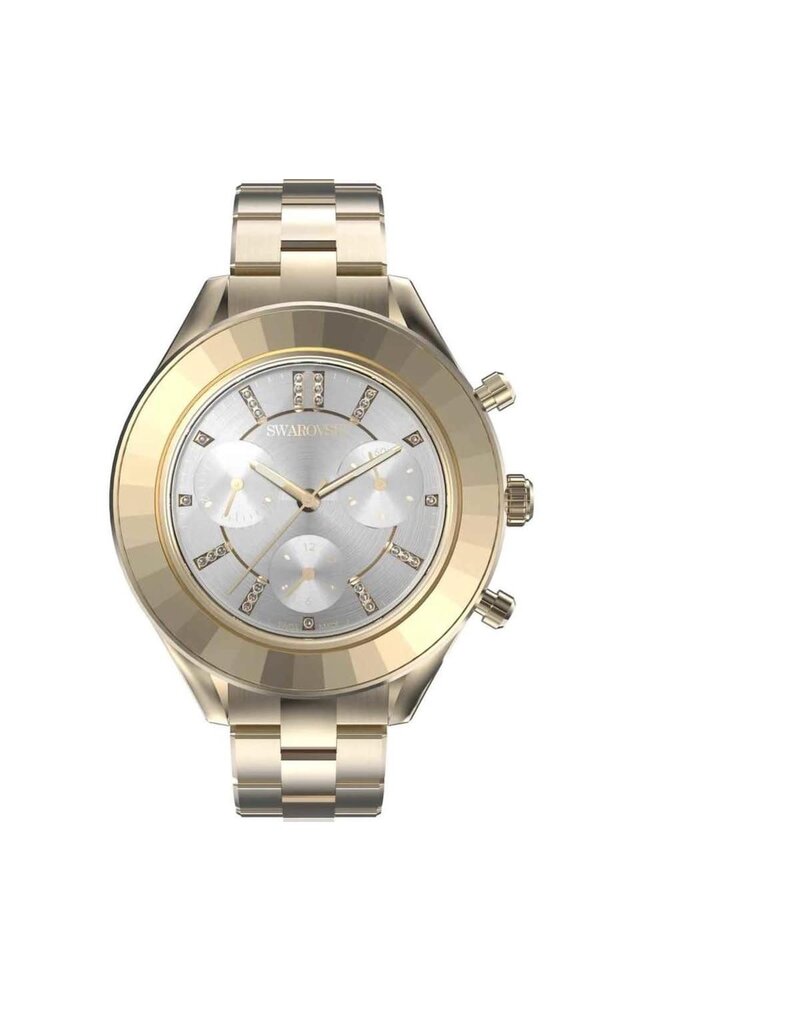 Swarovski Swarovski Dames Horloge 5610517 Staal Quartz Chronograaf met Gouden Plating