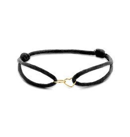 Blinckers Jewelry Huiscollectie BJ 47.00290 Armband Satijn Hart en Rondje