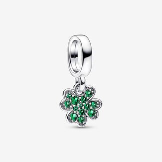 Pandora Pandora Bedel 792751C01  Zilver Klaver met Groene Steentjes