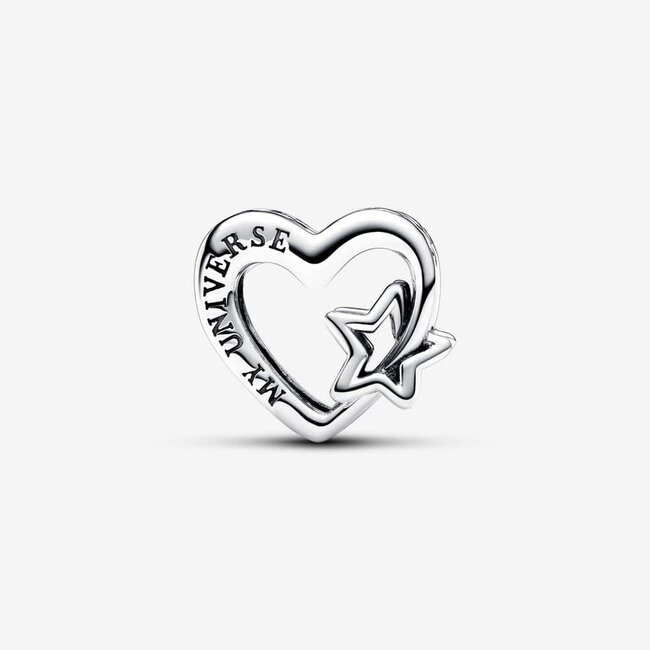 Pandora Pandora Bedel 792829C00 Zilver Hart met Ster My Family