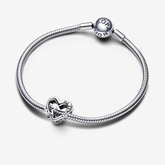 Pandora Pandora Bedel 792829C00 Zilver Hart met Ster My Family