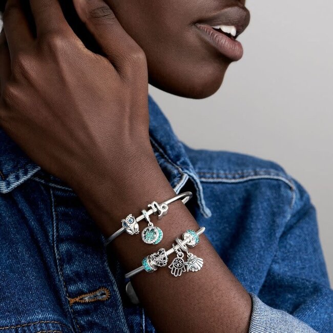 Pandora Pandora Bedel 791817MCZ  Zilver met Blauwe Zirkonia