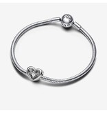 Pandora Pandora 792493C01 925 zilver open hart met zirkonia