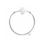 Morganne Bello Morganne Bello Armband 1015X48B117 Armband White Moonstone Clover with Gray Cord