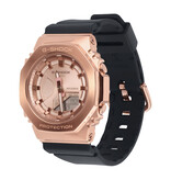 Casio G-Shock CASIO G-Shock GM-S2100PG-1A4ER horloge unisex  anadigi staal Rosé plated met zwart rubber band