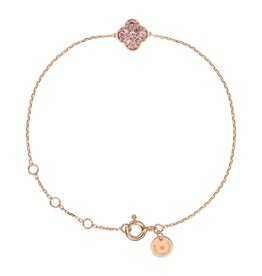 Morganne Bello Morganne Bello Armband 1012P143 18k  Roségoud gezet met Roze Saffier