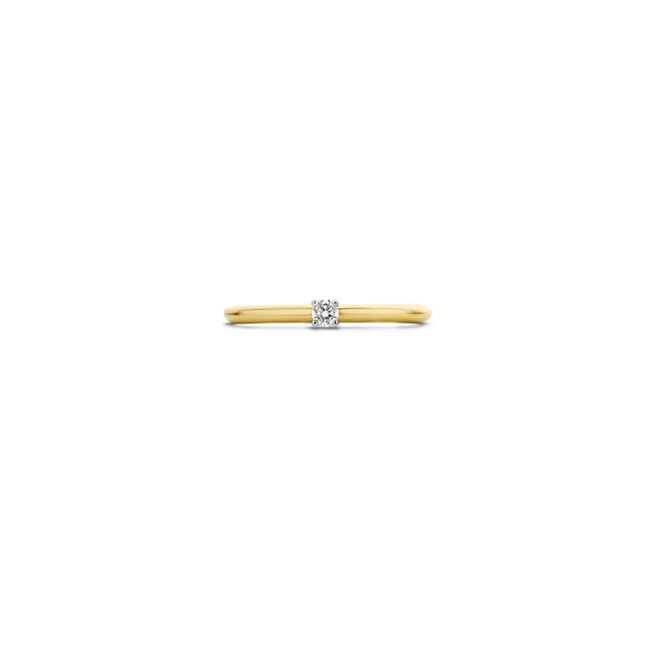 Blush Blush Ring 1601BDI/54 14k Geelgoud 0,06crt G SI Briljant geslepen Diamant Maat 54