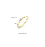 Blush Blush Ring 1601BDI/54 14k Geelgoud 0,06crt G SI Briljant geslepen Diamant Maat 54