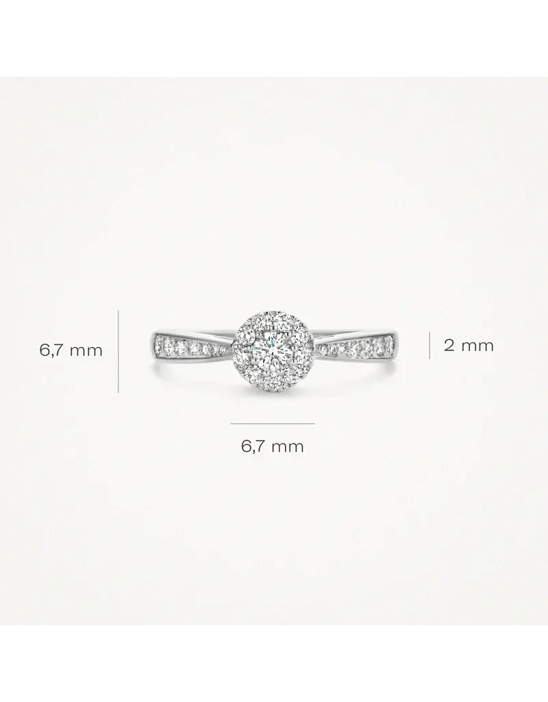 Blush Blush Ring 1651WDI/54 14kr Witgoud 0,46crt G SI Briljant geslepen Diamant Maat 54