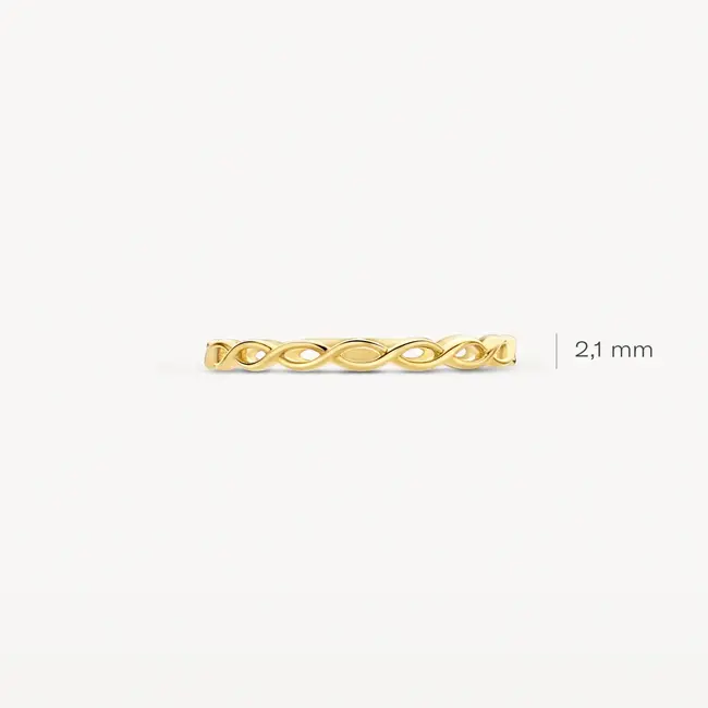 Blush Blush Ring 1220YGO/52 14k Geelgoud Gedraaide Motief Maat 52