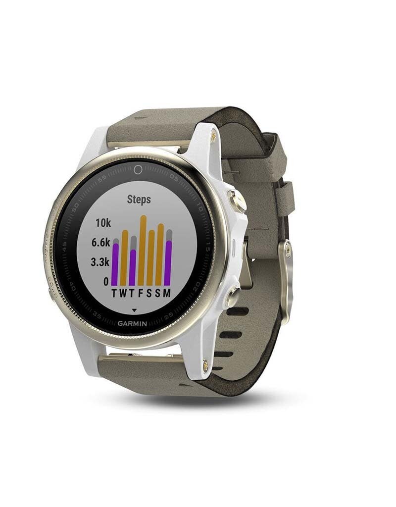 Garmin Garmin Fenix 5S Sapphire VAN €699,- NU VOOR Smartwatch Horloge Heren 42mm 010-01685-13