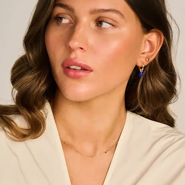 Blush Blush Oorbedels 9046YLA 14k Geelgoud voor aan Oorringen Lapis