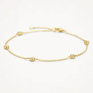 Blush Blush Armband 2213YZI 14k Geelgoud Rondjes met Briljant geslepen Zirkonia 18,5cm