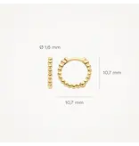 Blush Blush Oorbellen 7263YGO Oorringen 14k Geelgoud Bolletjes Motief 11mm⌀