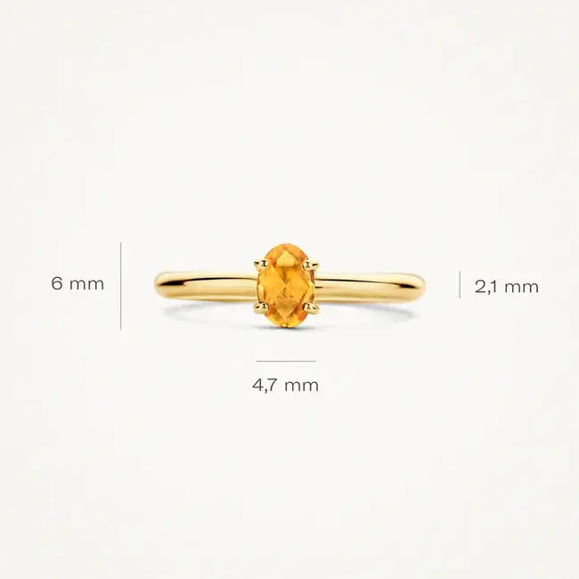 Blush Blush Ring 1242YCI/54 14k Geelgoud met Citrine Maat 54