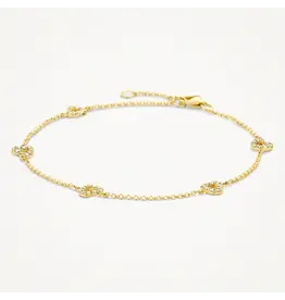 Blush Blush Armband 2211YZI 14k Geelgoud met Zirkonia Hartjes