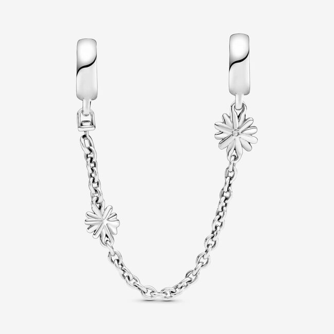 Pandora Pandora Bedel 798764C01-05  Zilver Bloemen met Veiligheidsketting