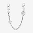 Pandora Pandora Bedel 798764C01-05 925 Zilver Bloemen met Veiligheidsketting