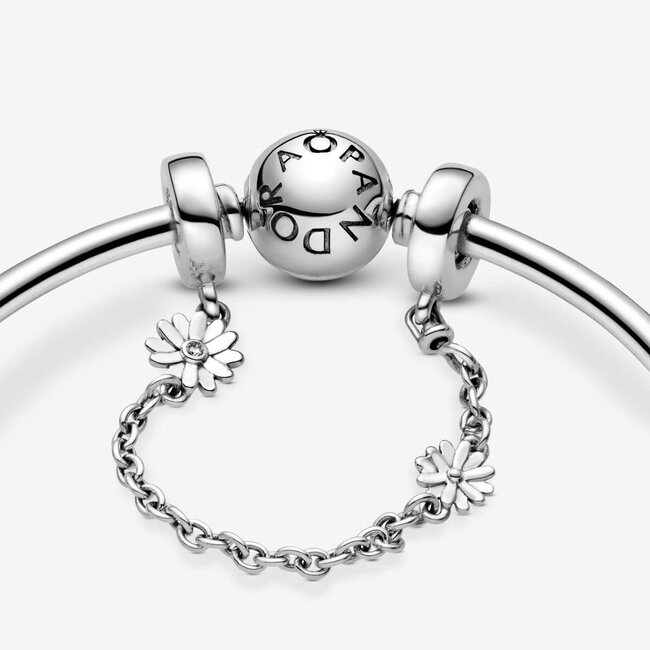 Pandora Pandora Bedel 798764C01-05  Zilver Bloemen met Veiligheidsketting