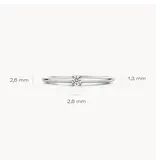 Blush Blush Ring 1200WZI/54 14k Witgoud met Zirkonia Maat 54