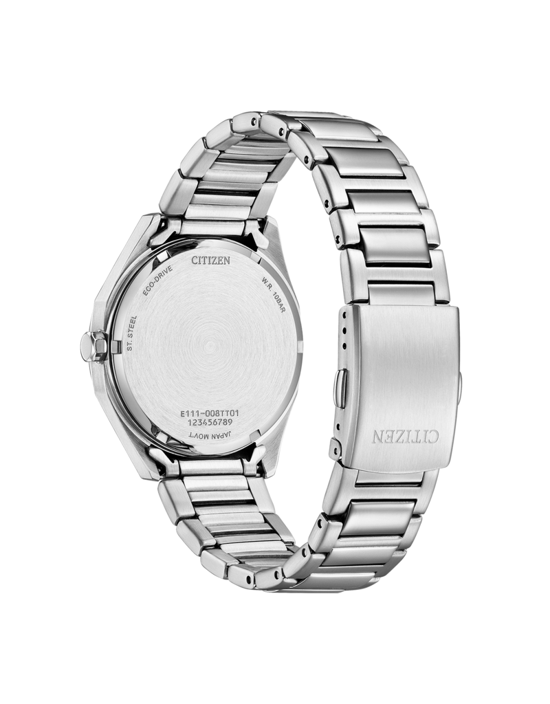 Citizen Citizen BM7620-83A Heren horloge eco-drive staal met een witte wijzerplaat