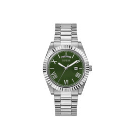 Guess Guess GW0265G10 Heren horloge staal met groene wijzerplaat