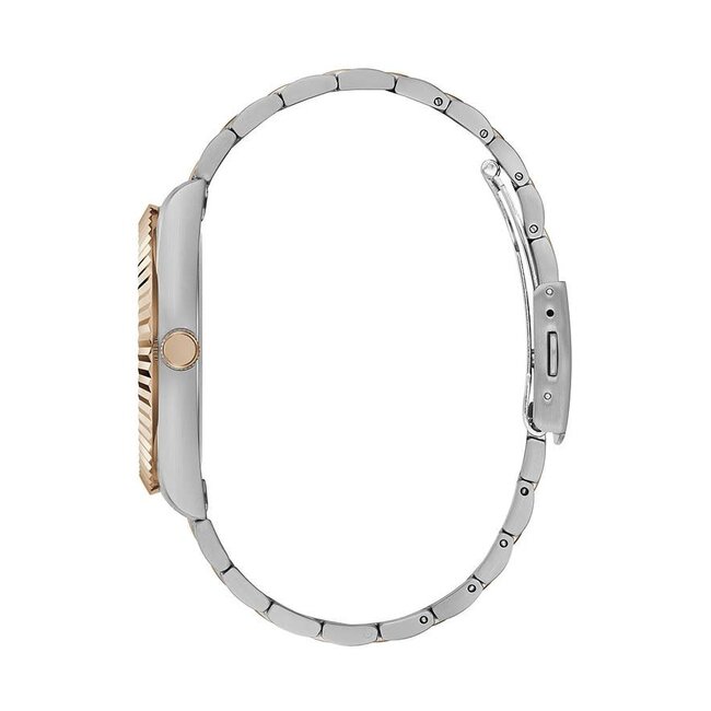 Guess Guess Heren Horloge GW0265G12 Staal Bi-color Rosegoud Quartz en Blauwe Wijzerplaat