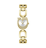 Guess Guess Dames Horloge GW0683L2 Staal met Geelgouden Plating Quartz en Gouden Wijzerplaat