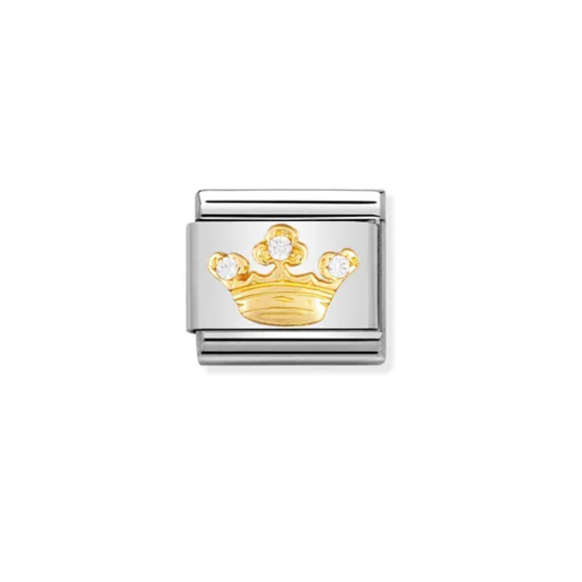 Nomination Nomination Schakel 030308-12 Composable Classic Staal 18k Geelgoud Kroon