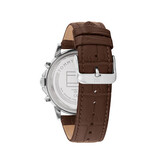 Tommy Hilfiger Tommy Hilfiger horloge TH1710629 heren Stewart met blauwe wijzerplaat en open hart met bruine leren band