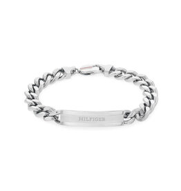 Tommy Hilfiger Tommy Hilfiger armband TJ2790579 heren zilver kleurig met hilfiger plaat