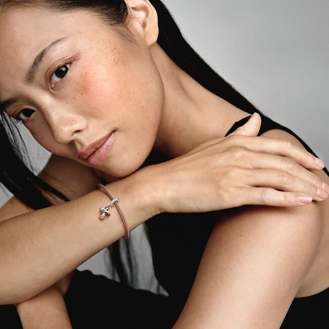 Pandora Pandora Bedel 781490C01 Zilver Babyspeen Bicolor Zilver/Rose