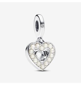 Pandora Pandora bedel 792649C01 Mom hanger met hart bedel in 925 zilver