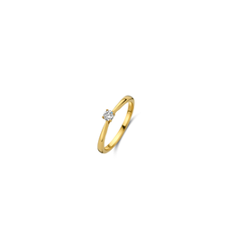 Blush Blush Solitair Ring LG1000Y/54 14k Geelgoud met 0.15crt Briljant geslepen Labgrown Diamant G SI Maat 54