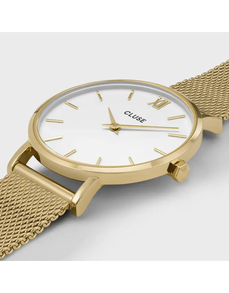 Cluse CW0101203007  Minuit Mesh Gold White horloge