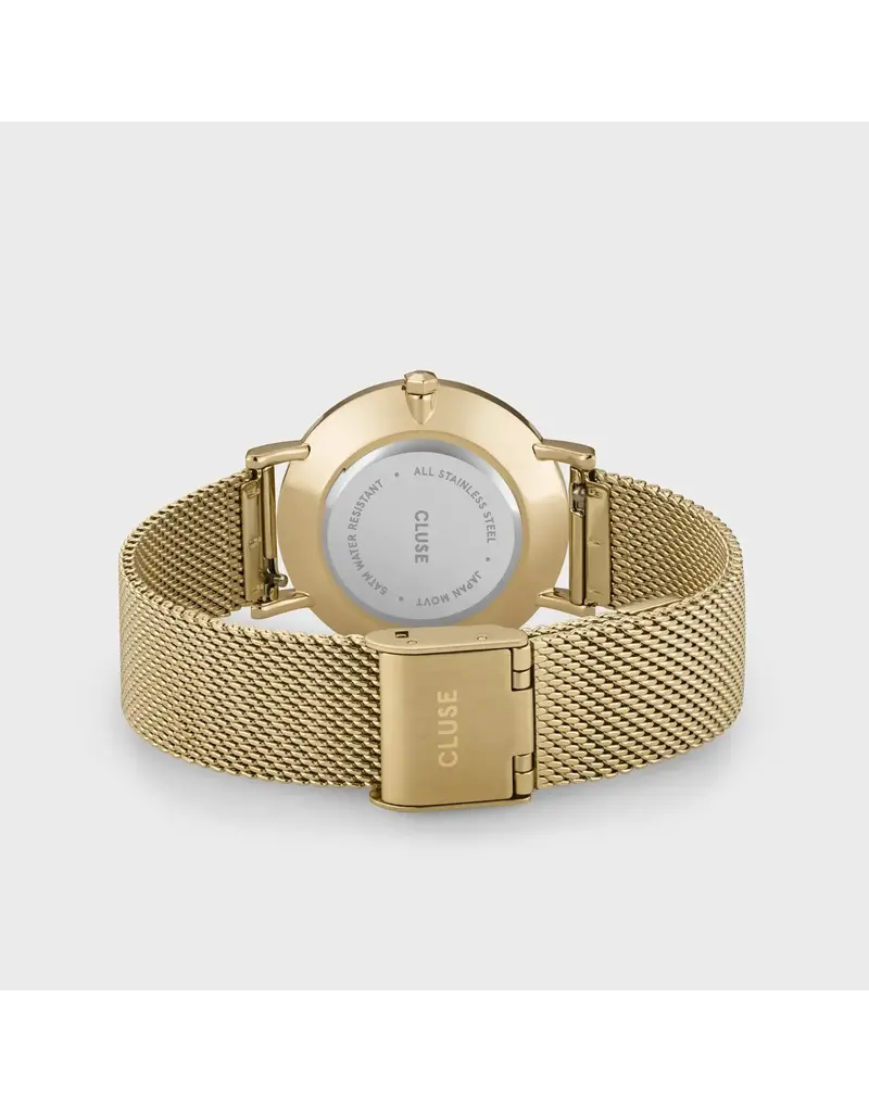 Cluse CW0101203007  Minuit Mesh Gold White horloge