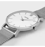 Cluse Cluse Horloge CW0101203002 Minuit Mesh Silver White Quartz Ø 33mm