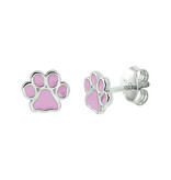 Blinckers Jewelry Huiscollectie BJ Oorstekers 13.28291 hondenpoot zilver met roze