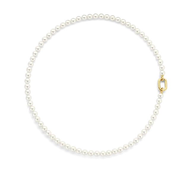 Ti Sento Milano Ti Sento Collier 34050YP/45 Geelgouden Plating met Parels 45cm