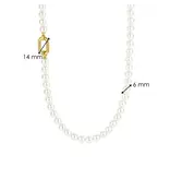 Ti Sento Milano Ti Sento Collier 34050YP/48 Zilver met Goude Plating en Parels 45cm