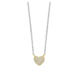 Ti Sento Milano Ti Sento Collier 3899ZY/42 Zilver Bi-color Hart en Zirkonia 38-48cm