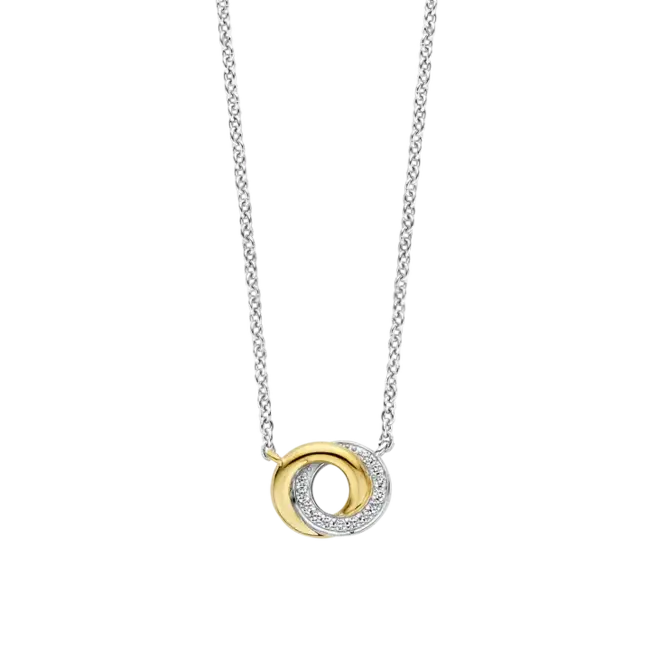 Ti Sento Milano Ti Sento Collier 3915ZY/42 Zilver Bi-color en Zirkonia 38-48cm