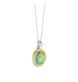 Ti Sento Milano Ti Sento Collier 6831TQ Zilver Bi-color Turquoise Zon 45cm