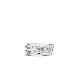 Ti Sento Milano Ti Sento Ring 12056ZI/56 Zilver Gerhodineerd met Zirkonia Maat 56